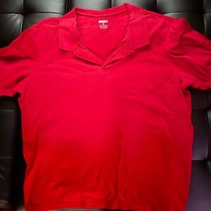 KingSize Big and Tall Red Polo Shirt Vibrant Cotton Casual